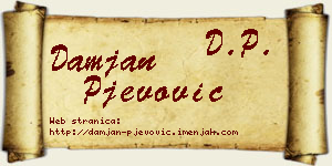 Damjan Pjevović vizit kartica
